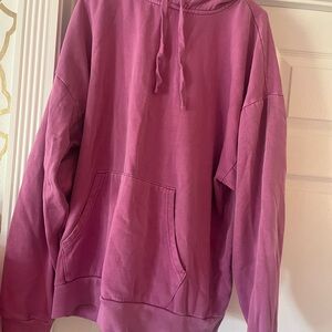 AREOPOSTLE BERRY PINK COTTON SWEATSHIRT HOODIE
